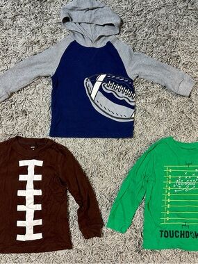 Garanimals Navy & Gray Football Hoodie Tee